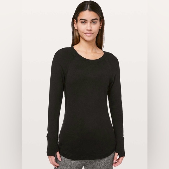 lululemon athletica Sweaters - Lululemon Hello Aloe Pullover – Black – Size 8 | Soft Luxe Travel & Work Layer